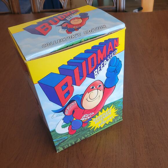 Vtg 1989 Budweiser Bud Man Beer Stein Collector's Edition With Original Box - Picture 1 of 11
